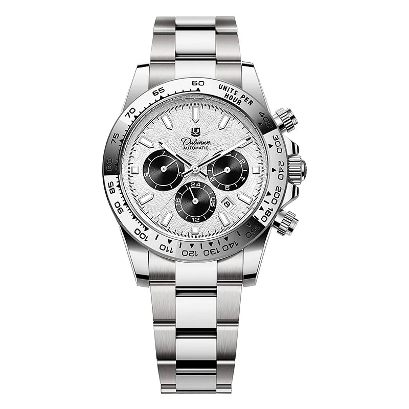 Watch For Men Luxury Stainless Steel Clock Fashion Casual Multi-functional Design Automatic Mechanical Wristwatch
