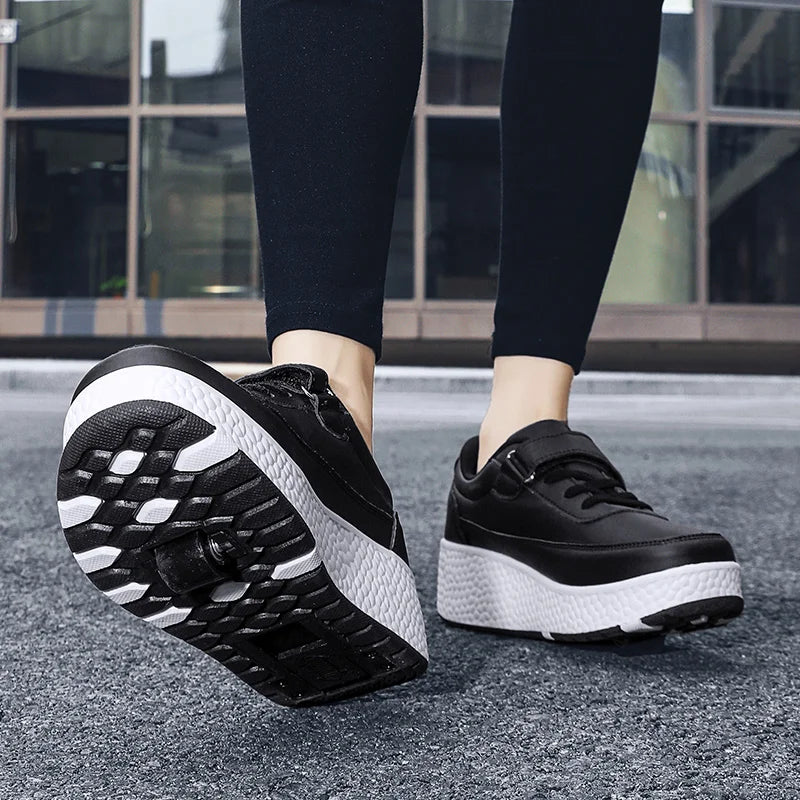 Fashion Flashing Roller Skates Shoes High Quality Roller Skates Boys and Girls Size 27-43 Wheel Sneakers