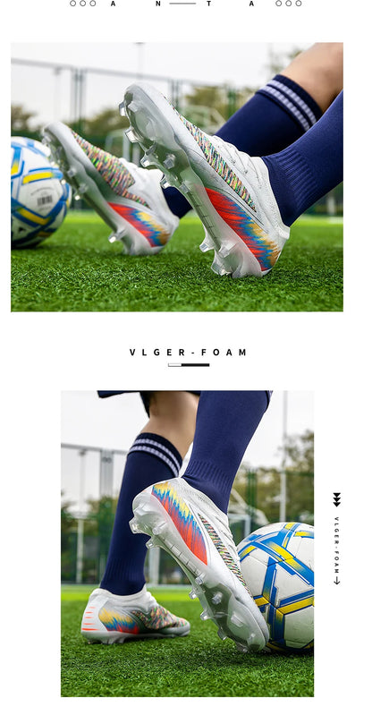 New Men Football Boots Training Ultralight Outdoor Drop Shipping Soccer Shoes Cleats Shoes Soccer Long Spikes FG Non-Slip