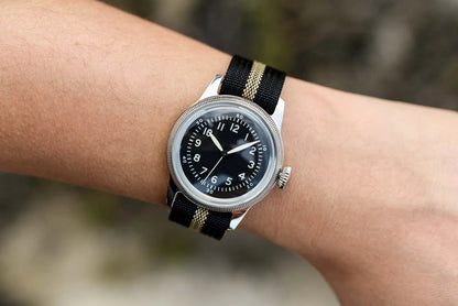 RDUNAE RA05 Vintage Military Watch 2035 Movement Quartz K1 Mineral Glass Crystal Stainless Steel Luminous Waterproof Men's Watches