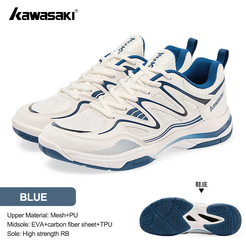 Badmintonschuhe im Retro-Design – Kawasaki Original – Anti-Torsions-Carbon-Einlage – Professionelle Sport-Tischtennisschuhe C32016