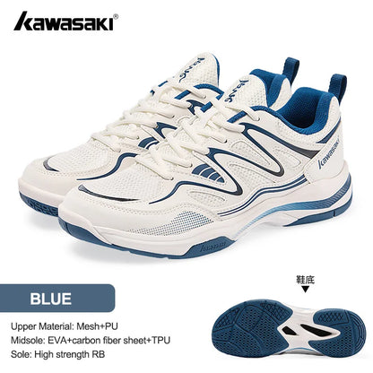 Badmintonschuhe im Retro-Design – Kawasaki Original – Anti-Torsions-Carbon-Einlage – Professionelle Sport-Tischtennisschuhe C32016
