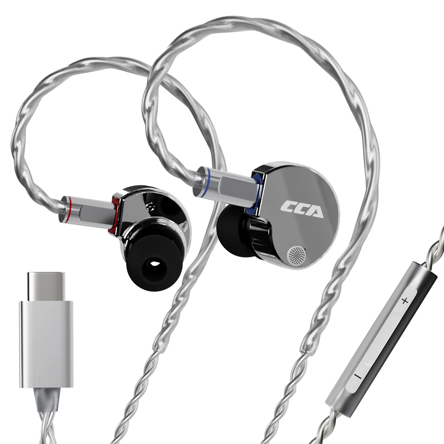 CCA Phoenix Metal Alloy Body 10mm Dual Magnetic Dynamic Coil HIFI Sound Quality In Ear Wired Esports Music Earphones