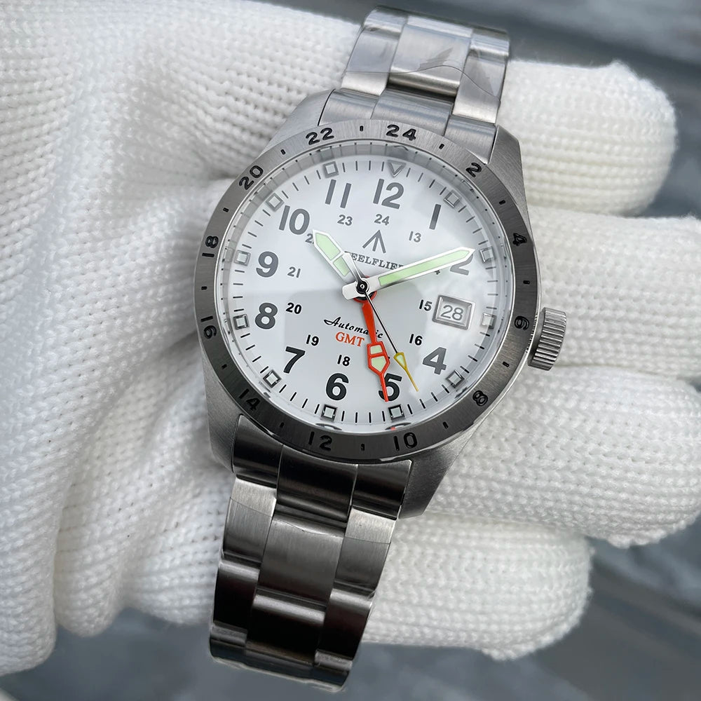 STEELFLIER Official SF792 GMT Mechanische Armbanduhr NH34 Uhrwerk Super BGW9 C3 Leuchtmasse 200M wasserdichte Luxus-Taucheruhr für Herren