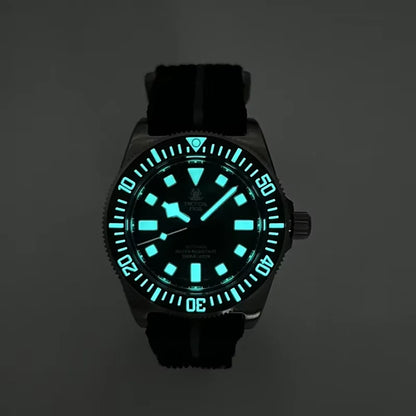 Relógio Mecânico Tactical Frog FXD V4, Movimento Automático NH35, Titânio, para Homem, 200m à Prova de Água, Safira, Luminoso, 42mm