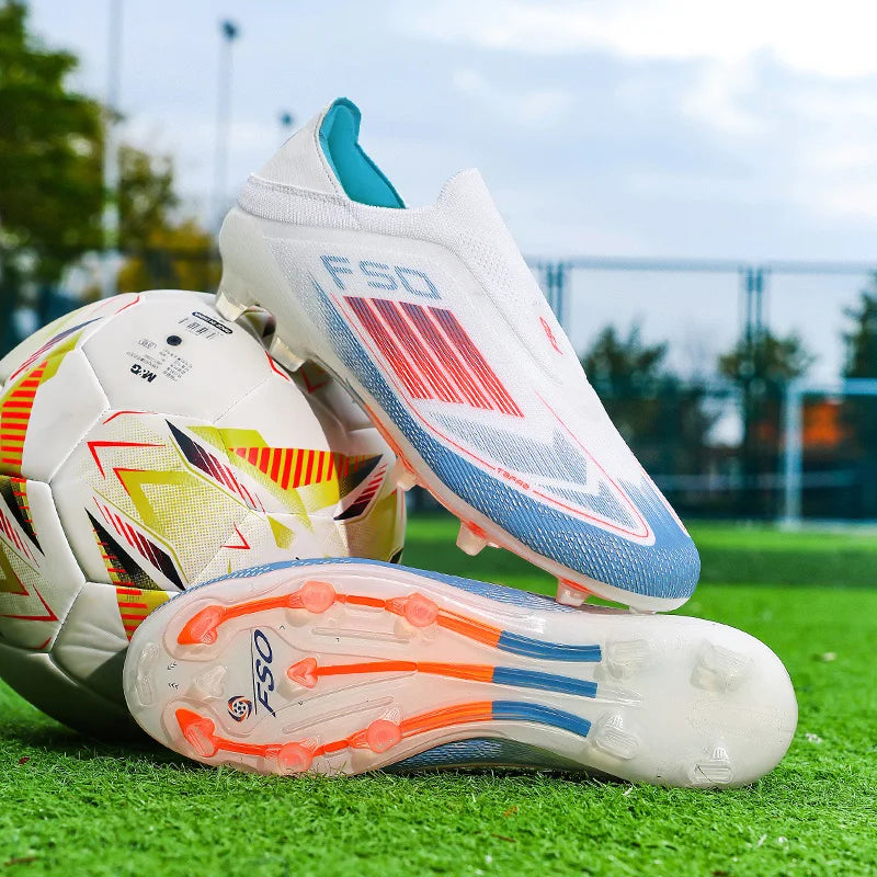 Men's Soccer Shoes Training Football Boots Indoor Sneakers TF Long Spikes Match Futsal Ultralight Breathable Cleats Drop Shipping