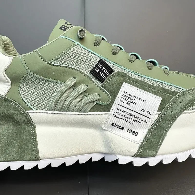 Luksus sneakers til mænd, sportssko, mokkasiner, chunky sneakers til mænd, afslappede sneakers, komfortable, åndbare, trendy designede sko med personlighed