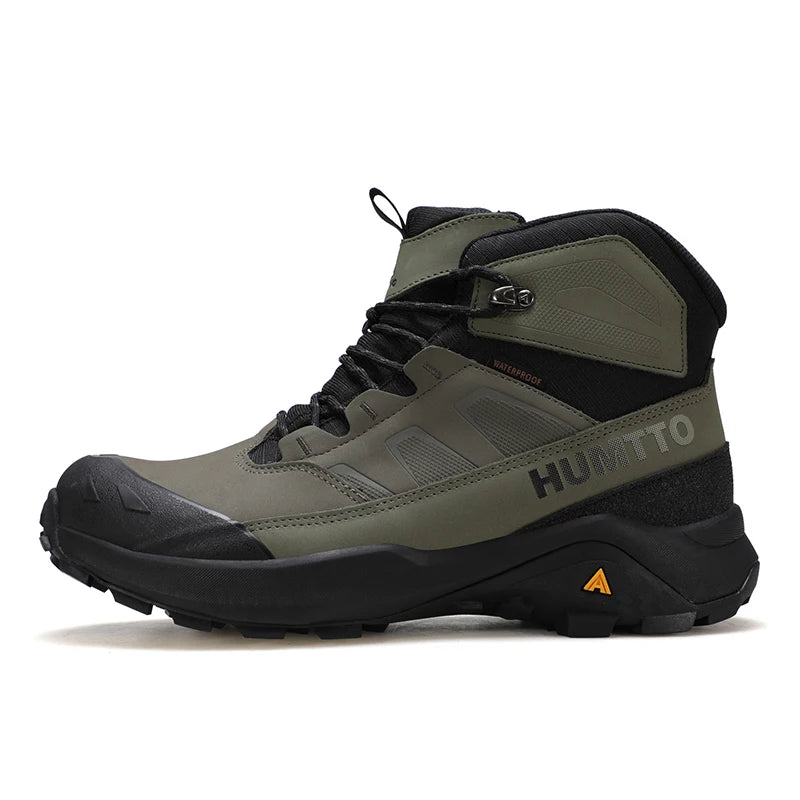 HUMTTO Hiking Shoes Men's Waterproof Hunting Boots Tactical Desert Combat Ankle Trekking Boots Male Women Warm Leather Sneakers