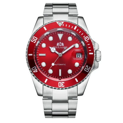 Automatic Men's Watch Mechanical Movement Stainless Steel Gold Silver Green Red Dial Date Strong Luminous Luxury Watches