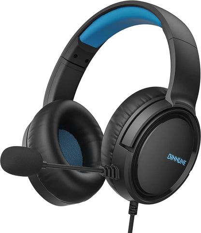 Gaming Headset with Mic for PC PS5 PS4 Xbox One Switch, Wired Gamer Headphones Over-Ear Headphones