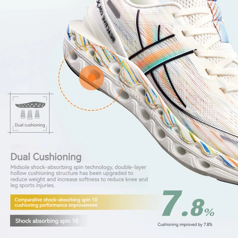 Xtep Reactive Coil 11.0 running shoes for men, summer sports shoes, shock absorption rebound soft sneakers 976219110026