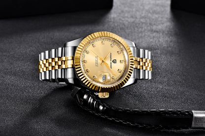 Relógios PAGANI DESIGN 2026 Novos, de Luxo, em Dourado e Prateado, Relógios Mecânicos para Homem, em Aço Inoxidável, com Vidro de Safira e Movimento Automático
