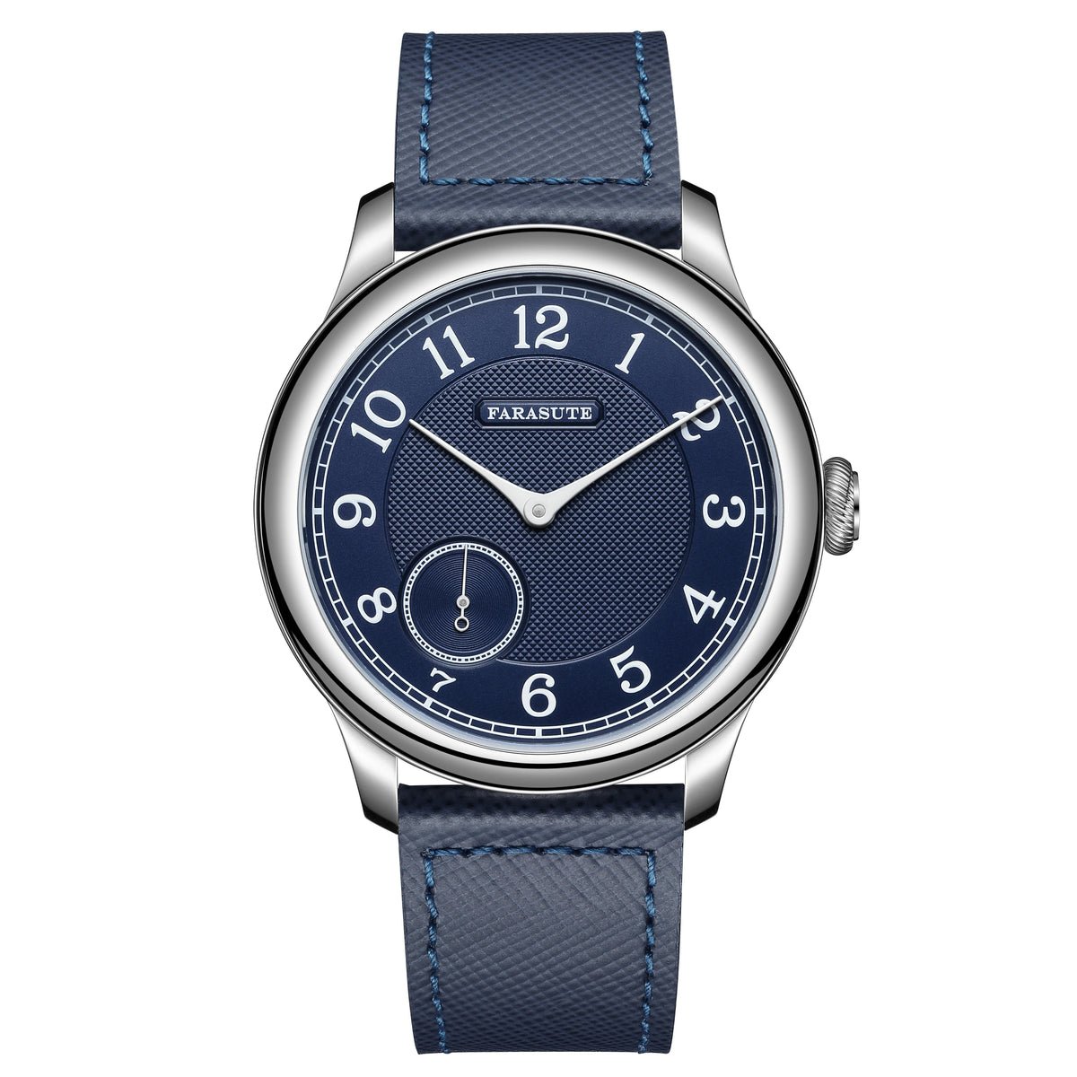FARASUTE NEW Machinery Men Watch Salmon Dial St17 Manual Mechanical Watch Small Second Vintage Bonklip Bracelet