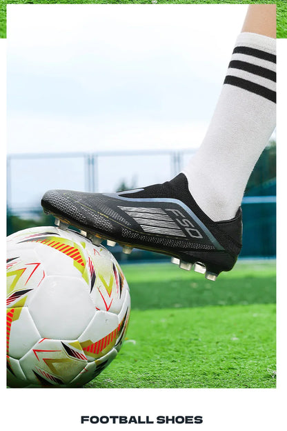 Men's Football Boots Futsal Ultralight Soccer Shoes Training TF Match Long Spikes Breathable Indoor Sneakers Cleats Drop Shipping