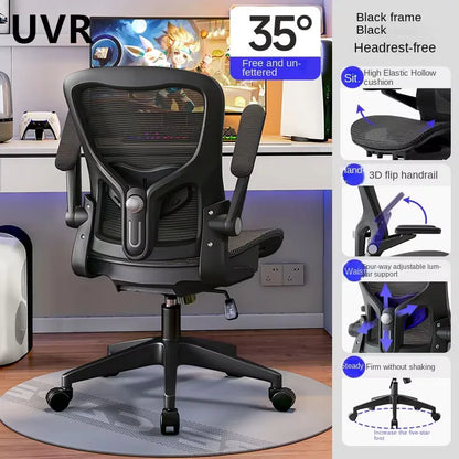 UVR Ergonomic Gaming Chair Mesh Office Chair with Reclining Backrest, Adjustable Computer Gaming Chair with Comfortable Support, Executive Swivel Chair