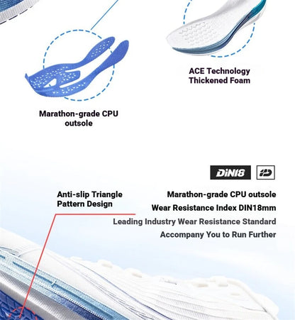 Xtep One Piece Modeling 5.0 Impact-Resistant Men's Lightweight Quick-Drying Marathon Running Sneakers 874219110036