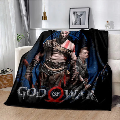 29 Style Kratos God of War Games Cartoon Blanket,Soft Throw Blanket for Home Bedroom Bed Sofa Picnic Travel Office Cover Gifts