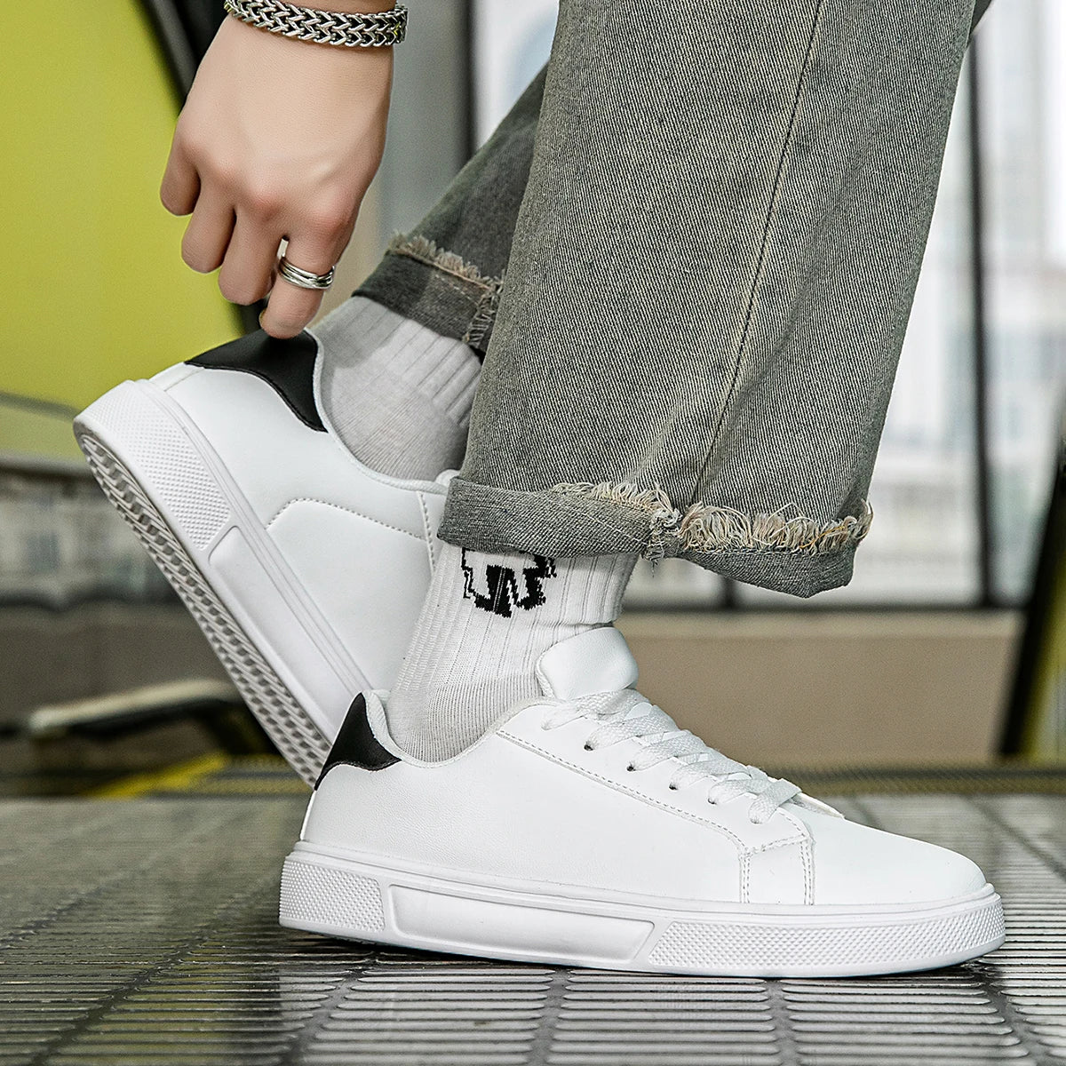 Pantofi bărbați din piele PU, adidași, pantofi casual la modă, pantofi de timp liber pentru bărbați, încălțăminte bărbați, pantofi vulcanizați, pantofi pentru cupluri, pantofi pentru femei