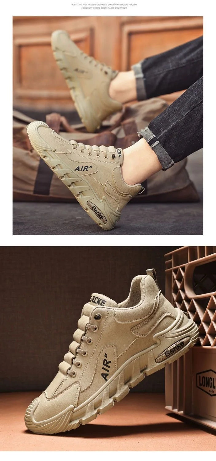 2025 Fall Fashion Men's Casual Shoes Black Simple Breathable Board Shoes Wearable and Comfortable EVA Jogging Shoes