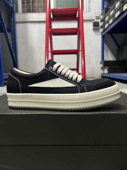 Casual shoes men low top quality denim lace-up thick sole luxury designer hip-hop dunk sport trainers women summer flat sneakers