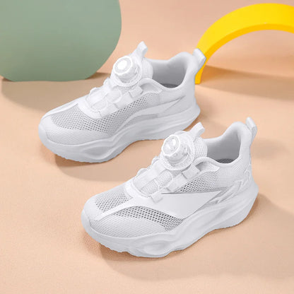 Children's Sneakers Fashion Thick Soft Sole Cushioning Elastic Casual Comfortable Tennis Shoes New Lightweight Mesh Jogging Shoes