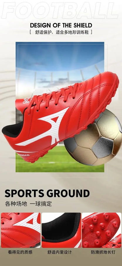 Scarpe da calcio con pulsanti principali e tacchetti lunghi spezzati - Scarpe da calcio per sport all'aperto