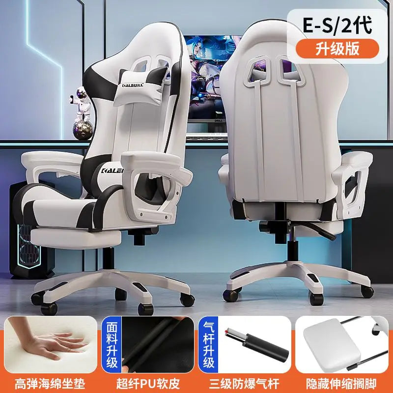 Ergonomic Gaming Chair Racing Style Computer Chair with Adjustable Armrests, Reclining Office Chair, E-Sports Chair for Home & Office