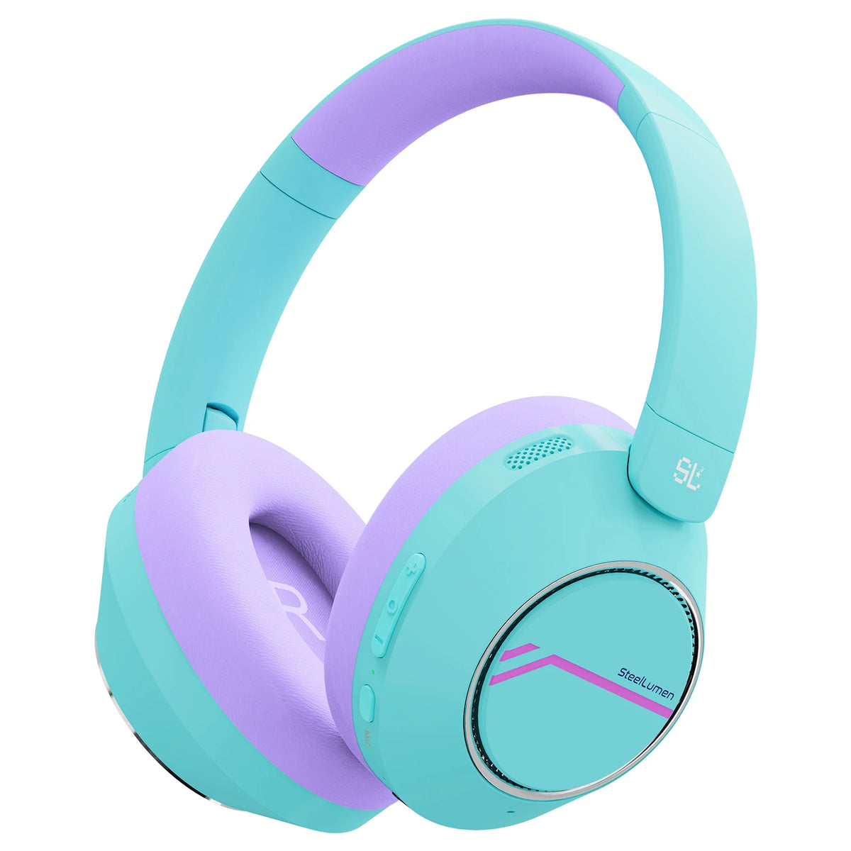 Écouteurs Bluetooth sans fil pour enfants, casque d'écoute à suppression active du bruit, casque pliable à Volume sûr avec micro pour enfants et adolescents