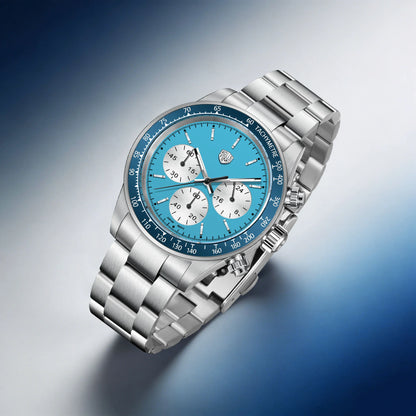 Rossitimi Casual Elegance Men Quartz Watch  Light Luxury Premium Stainless Steel Sapphire Small Three-Pin Luminous Diving Watch