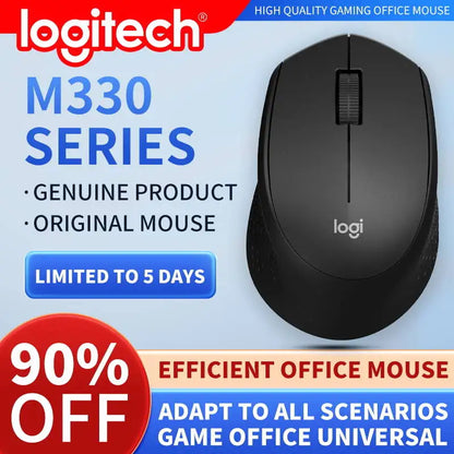 Logitech M330 Professionelle Büromaus, kompakt, leise, leicht zu transportieren, angenehm in der Handhabung und speziell entwickelt1