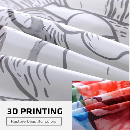 Bamboo Painting Duvet Cover Set Chinese Style Bedding Set Youth Linen Queen Size Bed Comforter Cover Set Fashion Bedding Set