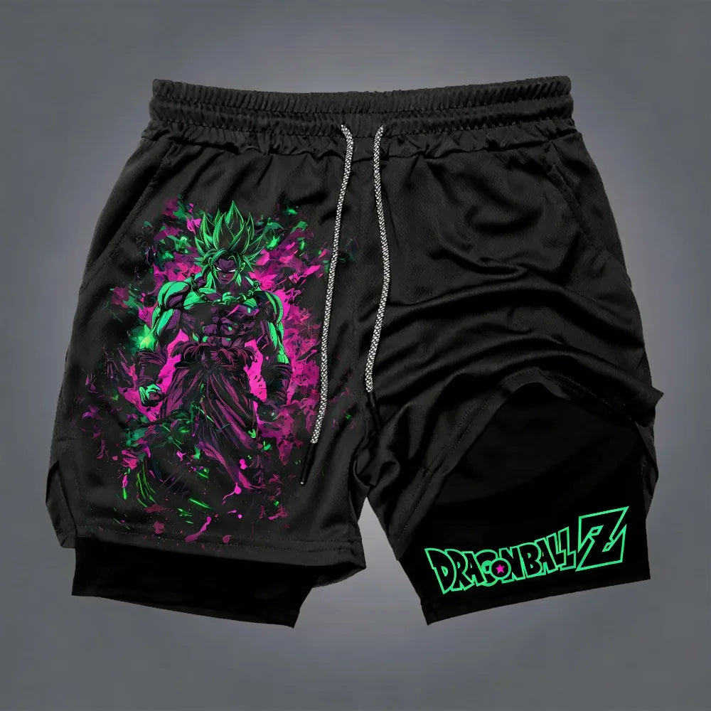 Dragon Ball Goku Unisex Harajuku Anime Printed Loose Sports Shorts Breathable Quick Drying Double Layer Summer 2026 New Product