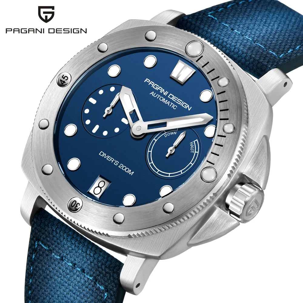 PAGANI DESIGN Men's Watches New Diver Automatic Mechanical Watch Sapphire Stainless Steel Sport 20 Bar Clock