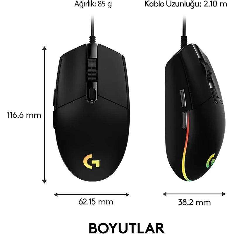 Logitech G305 G304 Gaming Mouse High DPI Precise Positioning Long Lasting Battery Perfect for Home Office Travel PC Gamer