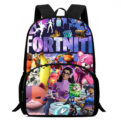 Mochilas Infantis Classic Game FortniteS para Rapazes e Raparigas, Presente de Aniversário para Estudantes, Mochilas Escolares de Grande Capacidade, Duráveis para Campismo