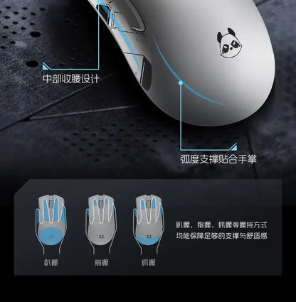 Mouse wireless Metaphyuni Metapanda P1 Pro Max Paw3395L, latență redusă, ușor, pentru e-sports și gaming, ergonomic, cadou pentru gamer PC