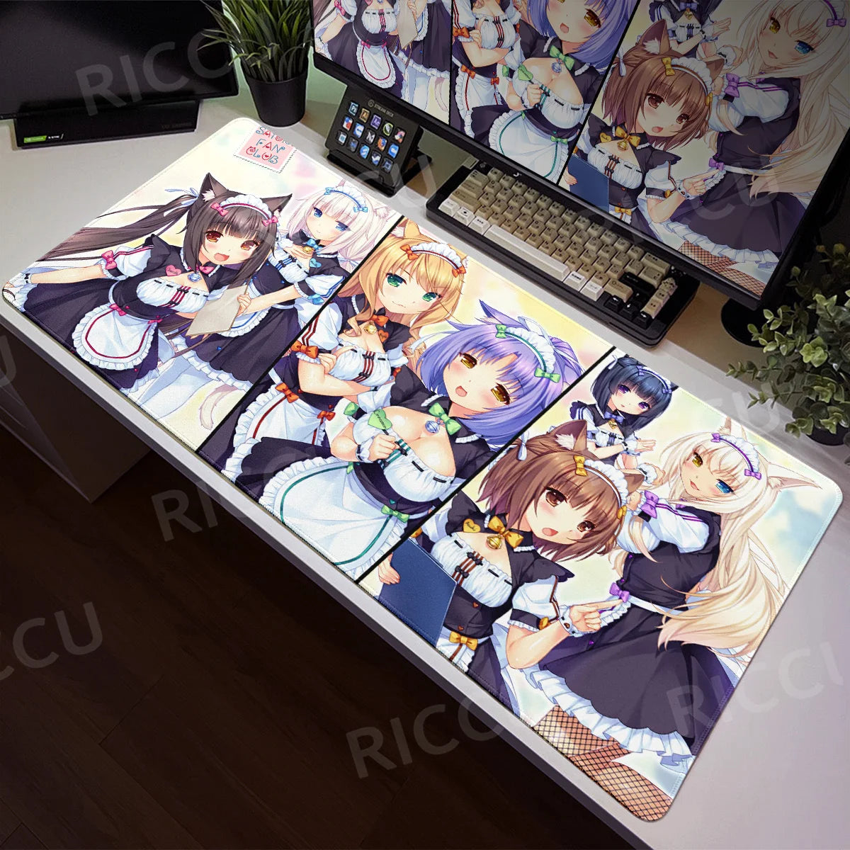 Nekopara XXL Home HD Computer Desk Mouse Anime Large Mouse Pad Office Laptop Computer Desktop Mat Game Accessories Tech