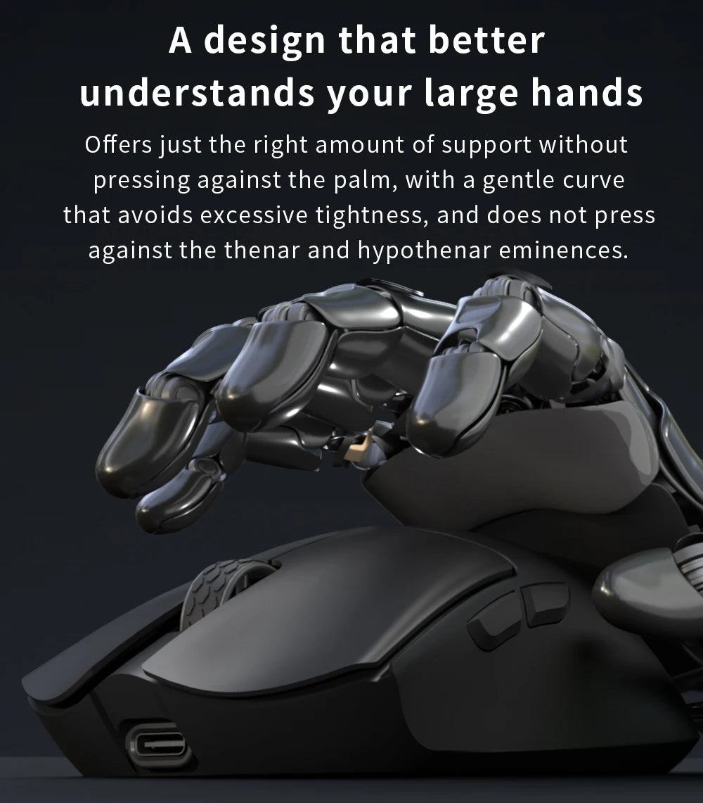 MOTOSPEED Darmoshark M3 V2 8K Gaming Mouse Bluetooth Wireless PAW3395 26,000 DPI Ultra-Light Gaming Mouse for PC, Laptop & Mac