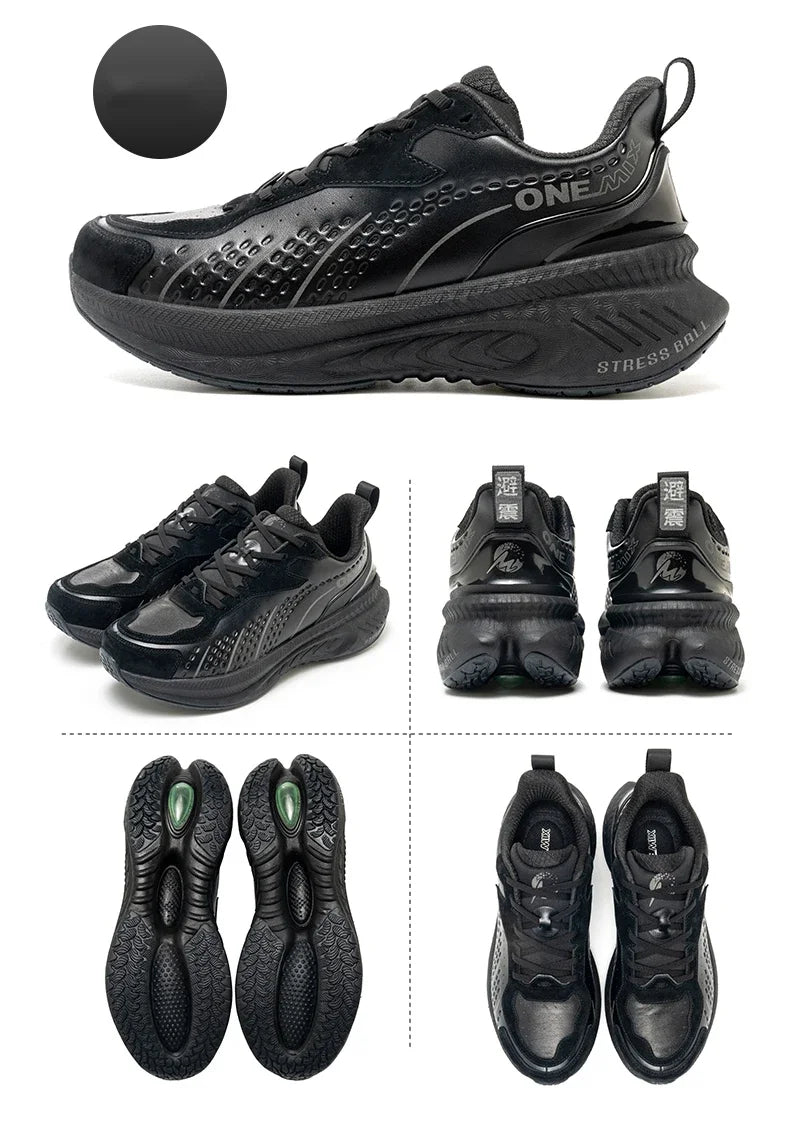 ONEMIX 2025 Winter Training Running Shoes for Men Sport Shoes Leather Warm Wear-resistant Female Jogging Shoes Walking Sneakers
