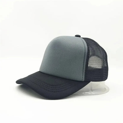 Unisex Cheaper 5 Panel Trucker Hat For Adult Summer Net Baseball Cap Men Women Blank Mesh Adjustable Sun Hat Visor