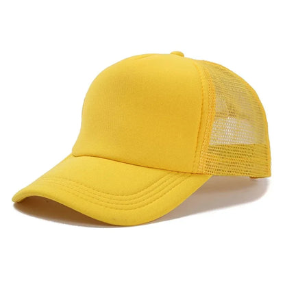 Unisex Cheaper 5 Panel Trucker Hat For Adult Summer Net Baseball Cap Men Women Blank Mesh Adjustable Sun Hat Visor