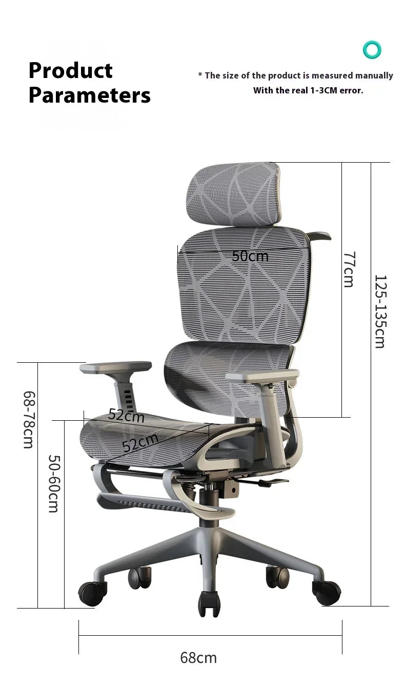 OEING High Back Ergonomic Office Chair with 3D Headrest, Adjustable Lumbar Support, 3D Armrests, Reclining Computer Gaming Chair