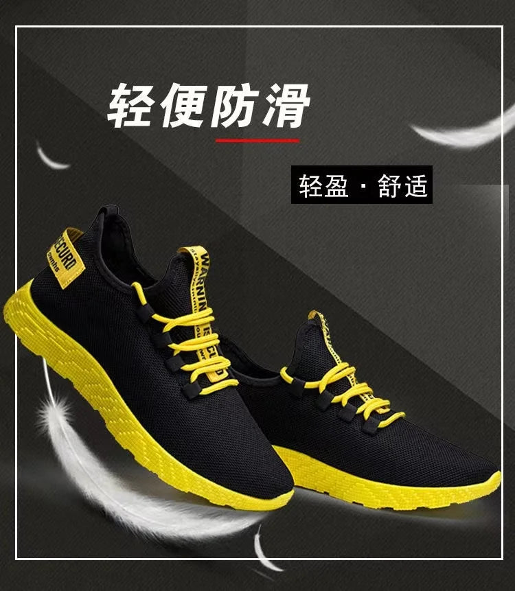 Male's sneakers casual lightweight mesh sports shoes summer men's outdoor soft sole Breathable comfort fashion tide running shoe