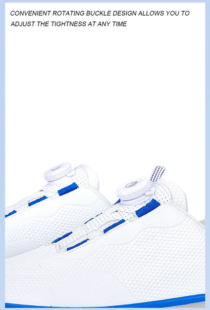 Couple Golf Shoes Men's White Waterproof Rotating Buckle Fitness Spikeless Non-slip Golf Golfer Training Golf Sneakers Women