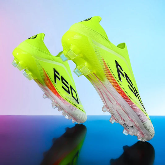 Men’s Athletic Soccer Cleats Lightweight Comfortable Non-Slip Football Boots Training Shoes for Outdoor Grass Turf Competition