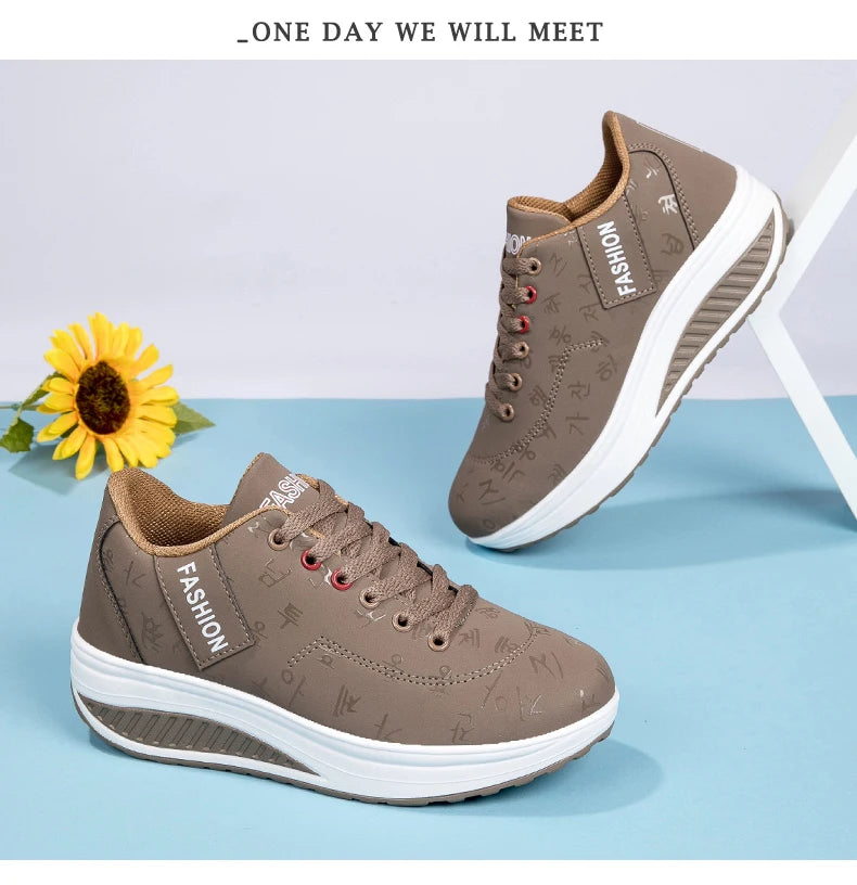 Adidași pentru femei, pantofi vulcanizați la modă pentru femei, pantofi fără toc pentru femei, pantofi de mers pe jos cu platformă, mărimi mari, Zapatillas Mujer