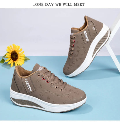 Adidași pentru femei, pantofi vulcanizați la modă pentru femei, pantofi fără toc pentru femei, pantofi de mers pe jos cu platformă, mărimi mari, Zapatillas Mujer
