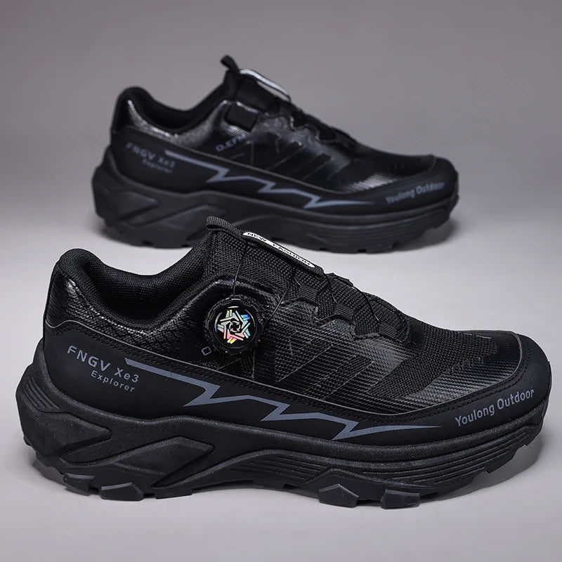 Zapatillas de senderismo transpirables para hombre — Hebilla giratoria, suela antideslizante