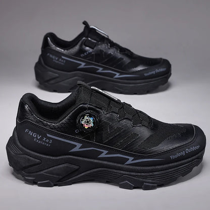 Zapatillas de senderismo transpirables para hombre — Hebilla giratoria, suela antideslizante