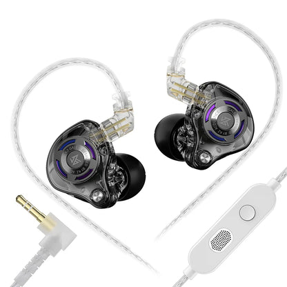 Auriculares IEM Gaming KZ Gale – Monitor In-Ear HiFi con driver superlineal y cable desmontable de 2 pines chapado en plata